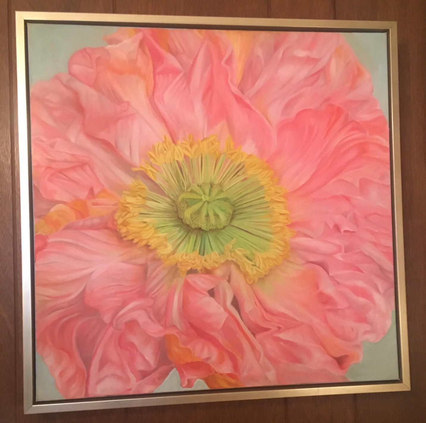 This stunning pink Iceland Poppy was painted by Shelly Gurton, a native of Georgia, born and raised in Savannah and Atlanta. She attended the University of Georgia where she received her BFA. Upon graduating from UGA, she moved to New York City to