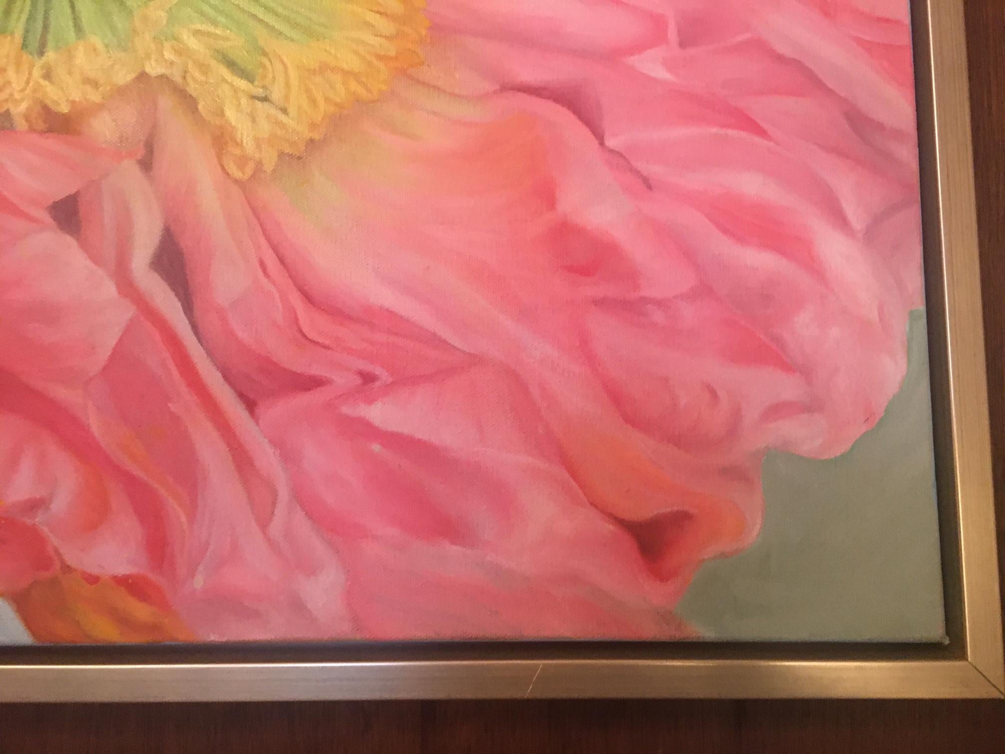 Oiled Framed Oil on Canvas Iceland Poppy 