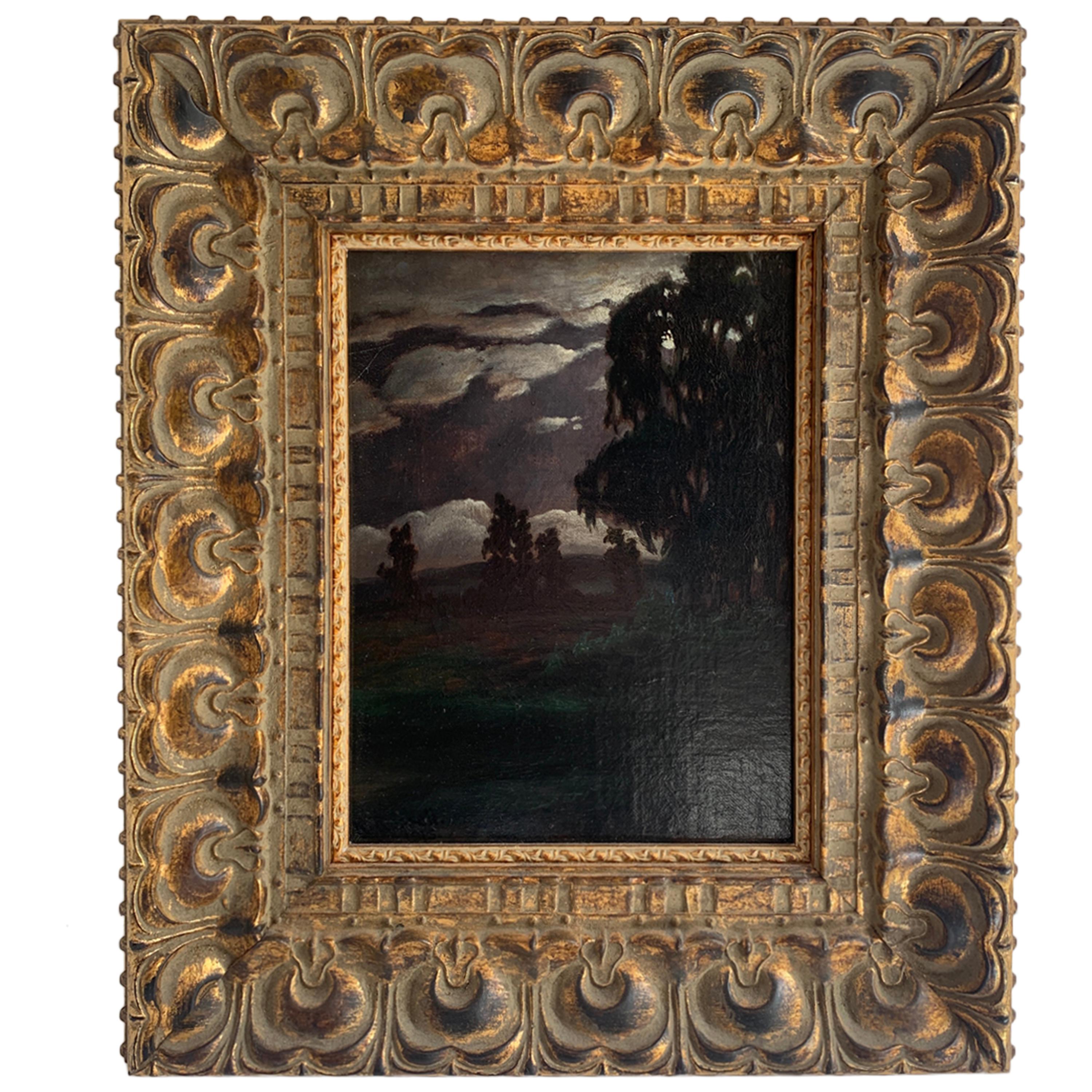 Framed Oil on Canvas Landscape by R. Russell