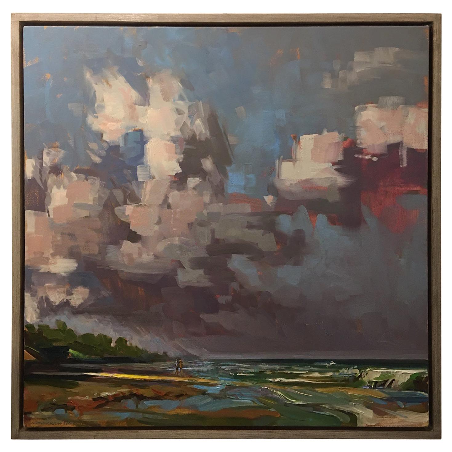 Framed Oil on Canvas "Longanimity" Beach Scene, Jeff Markowsky