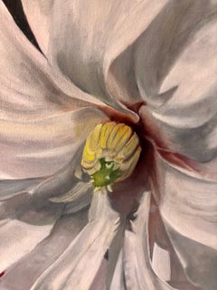 Framed Oil on Canvas Magnolia by Shelly Gurton Titled "Margaux"