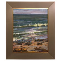 Framed Oil on Canvas "Matanzas #4" Ocean Scene Plein Air, Jeff Markowsky