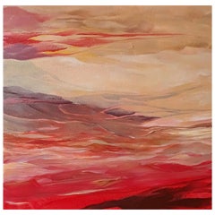 Óleo sobre lienzo enmarcado "Tal vez en Marte", abstracto, de Dino Savio