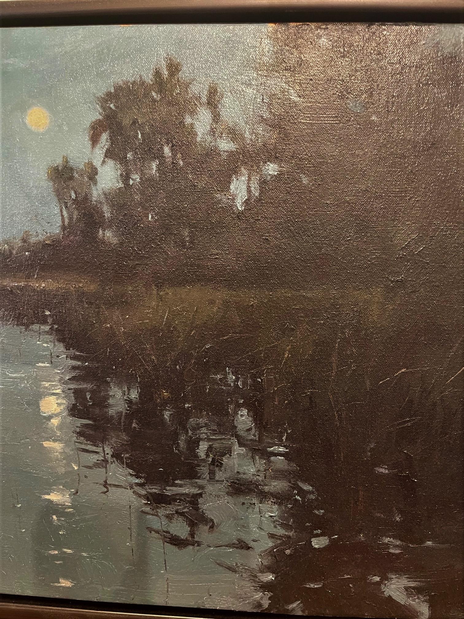 Peinture Huile sur toile encadrée « Moon River » de Marc Hanson en vente