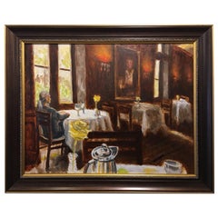 Framed Oil on Canvas "Planters Inn Charleston SC", Lawrence Snider, circa 2010