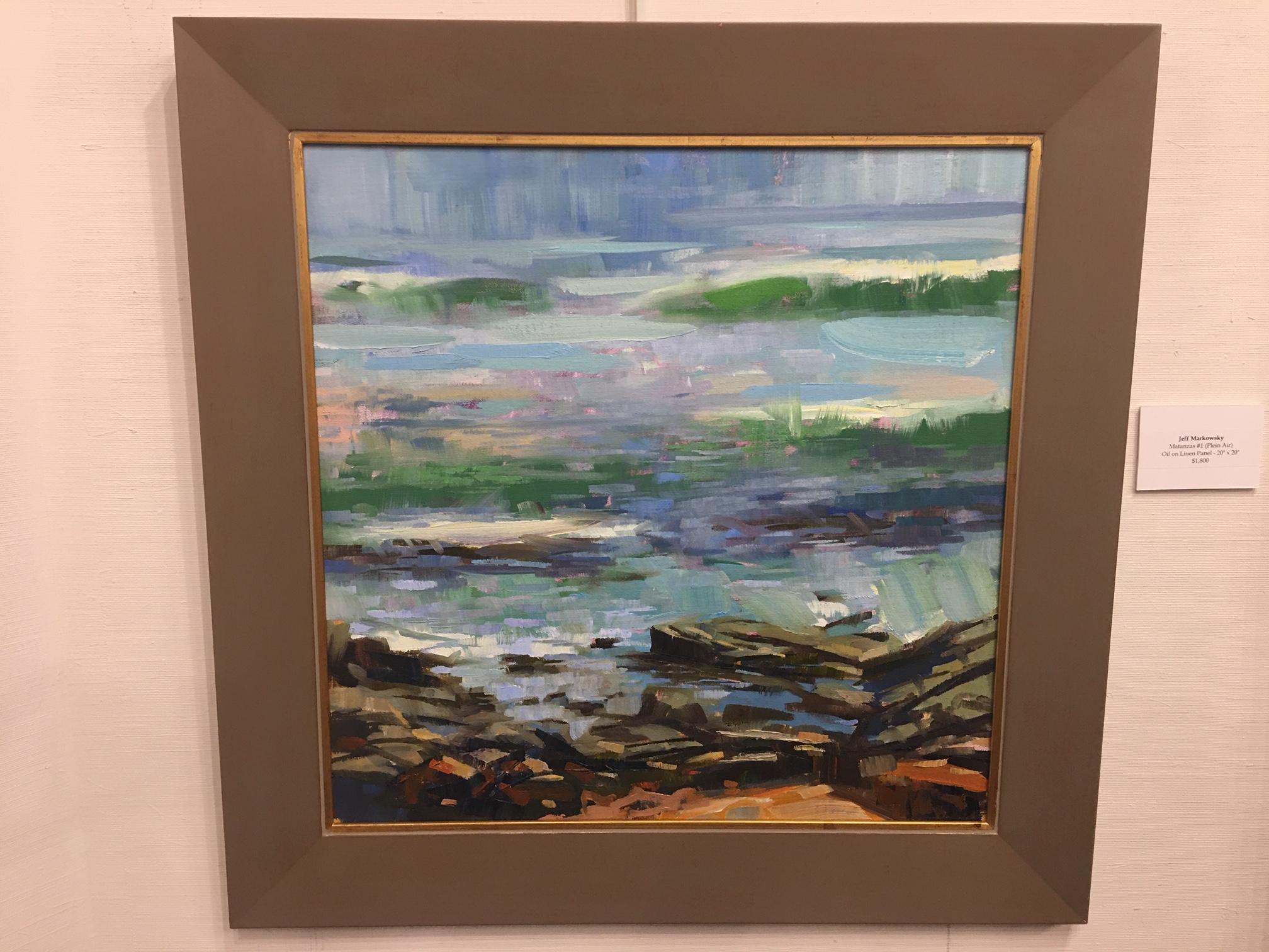 Framed oil on canvas plein air 