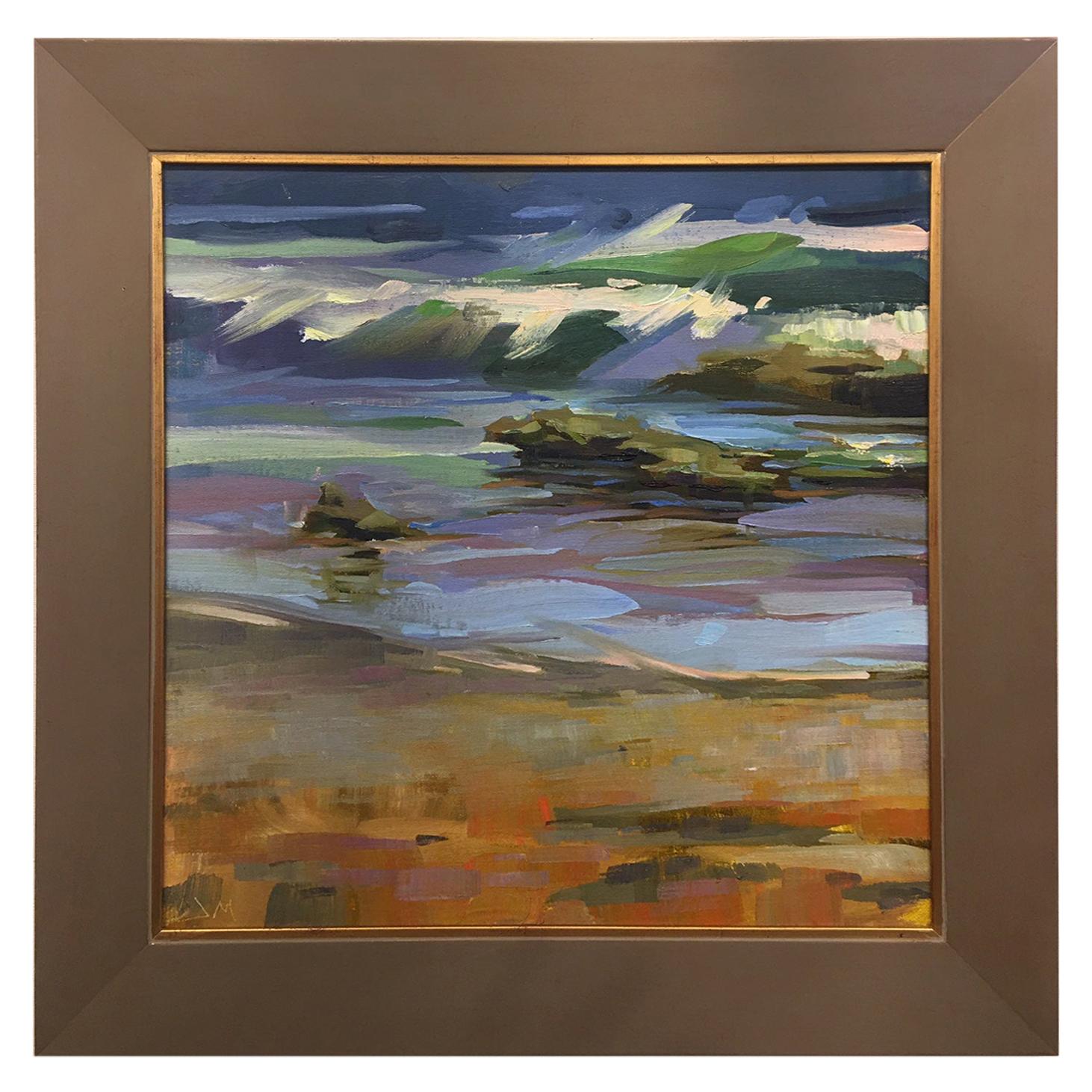 Framed Oil on Canvas Plein Air "Matanzas #3" Beach Scene, Jeff Markowsky