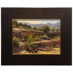 Framed Oil on Canvas "Santa Fe River Bed" New Mexico Desert Scene Jeff Markowsky
