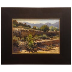 Gerahmtes Ölgemälde auf Leinwand „Santa Fe River Bett“ New Mexico Wüstenszene Jeff Markowsky