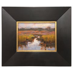 Framed Oil on Canvas "Study" Marsh Scene, Jeff Markowsky