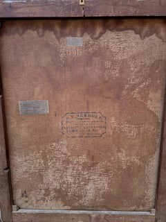 Óleo sobre lienzo enmarcado "El herrero del pueblo" de James Campbell Moise