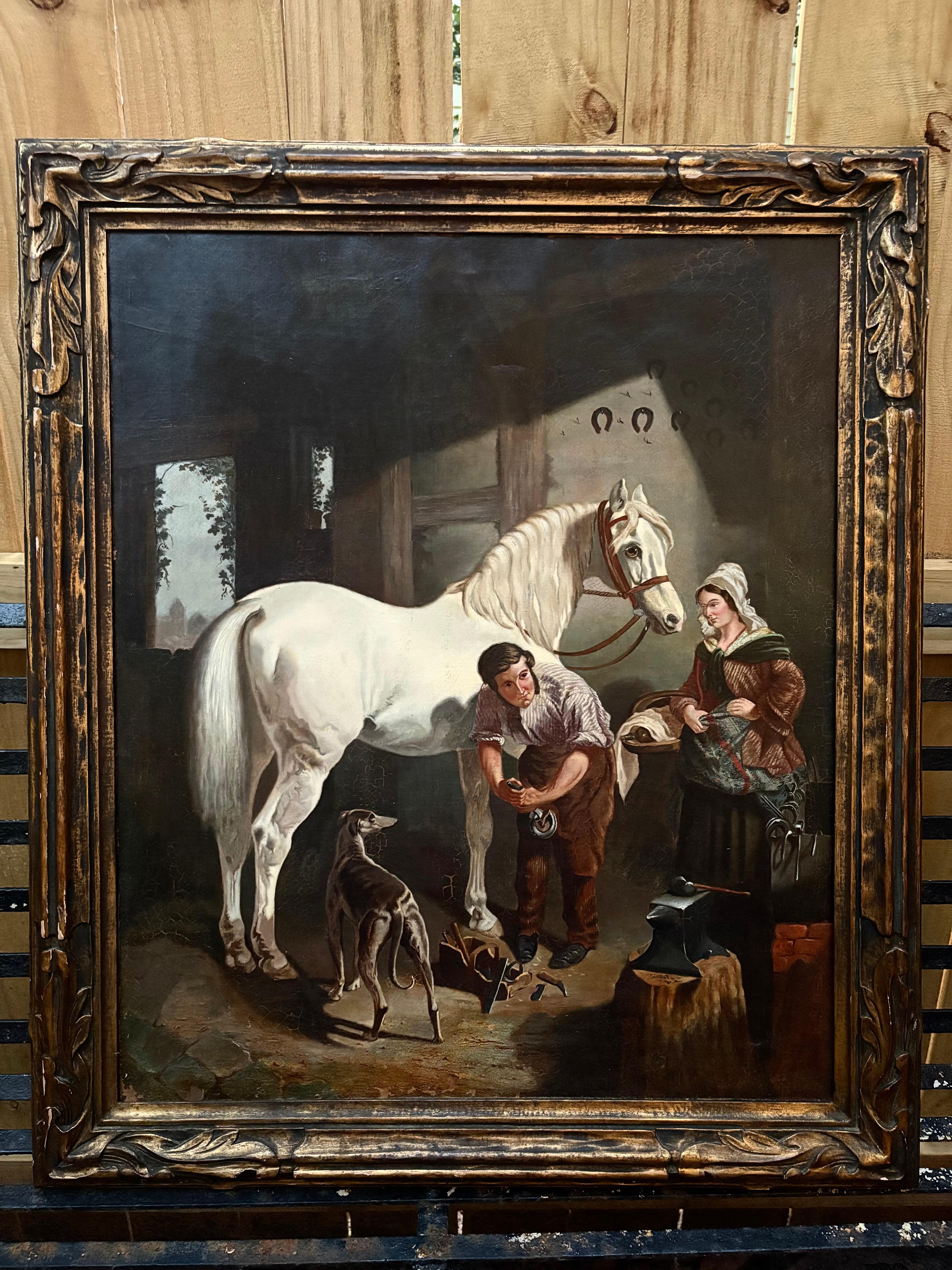 Gerahmtes Öl auf Leinwand 