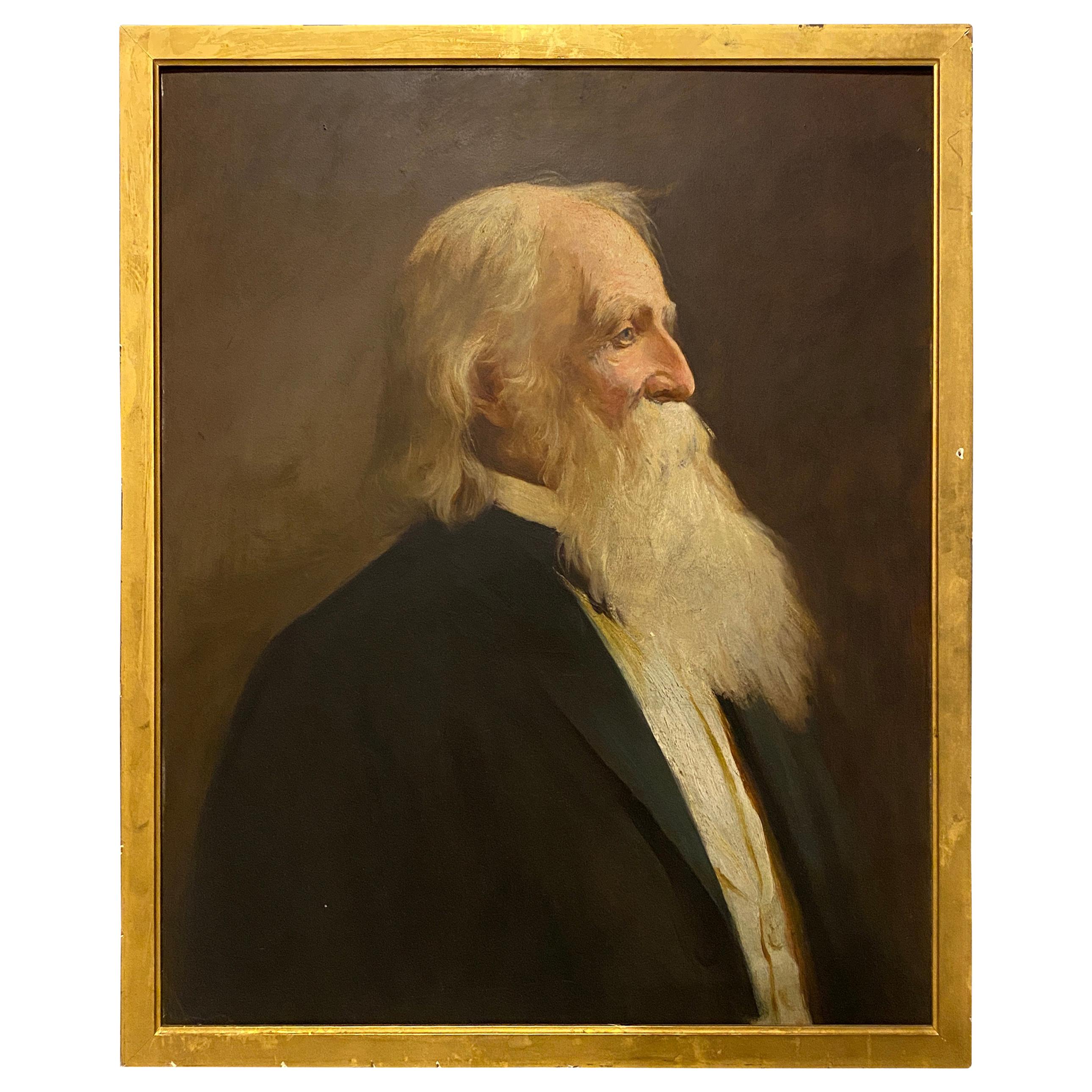 Framed Oil on Panel Portrait of a Distinguished Gentleman