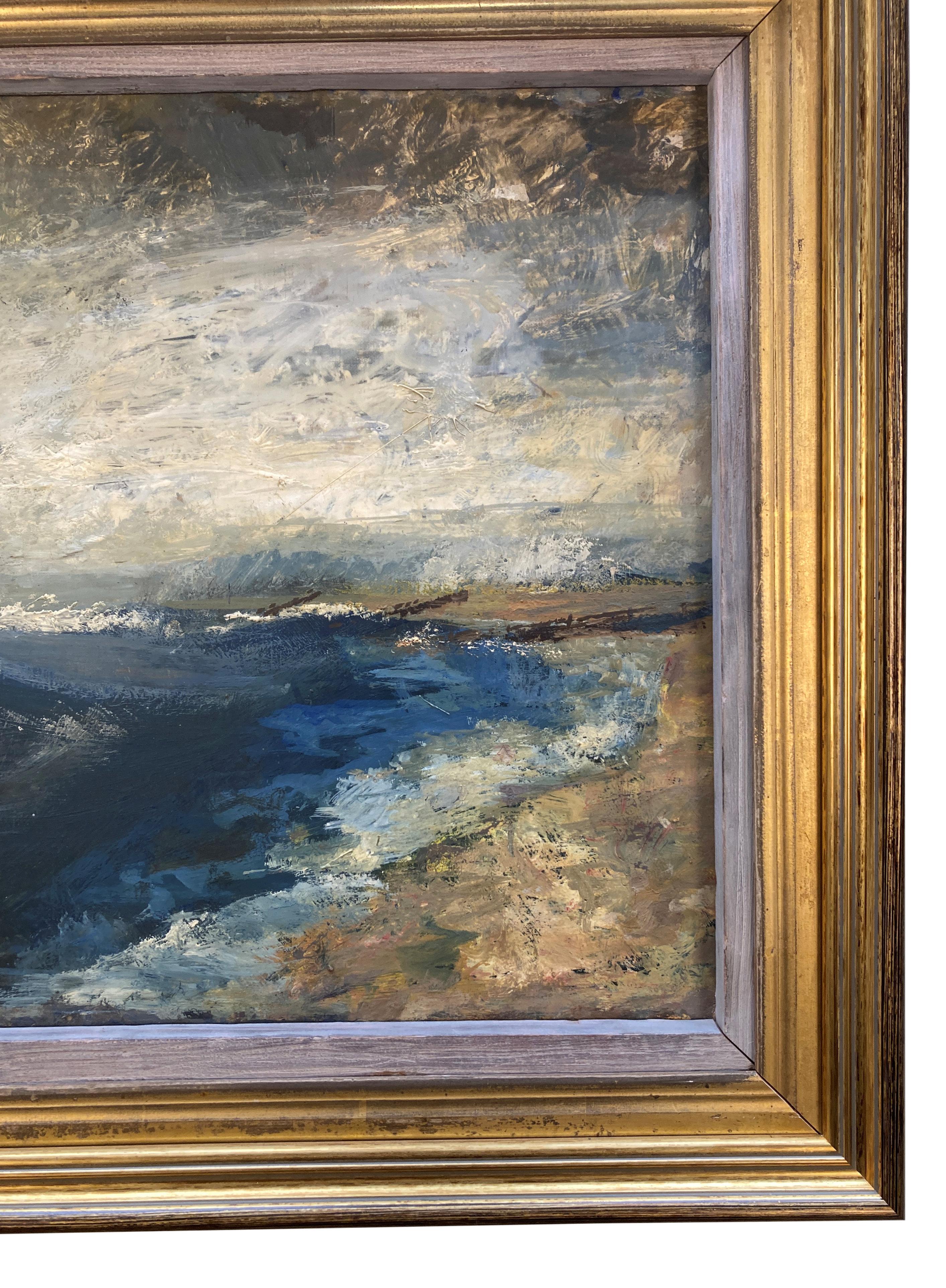 Framed Oil On Panel Seascape In The Manner Of Turner im Zustand „Gut“ im Angebot in Kent, Dover