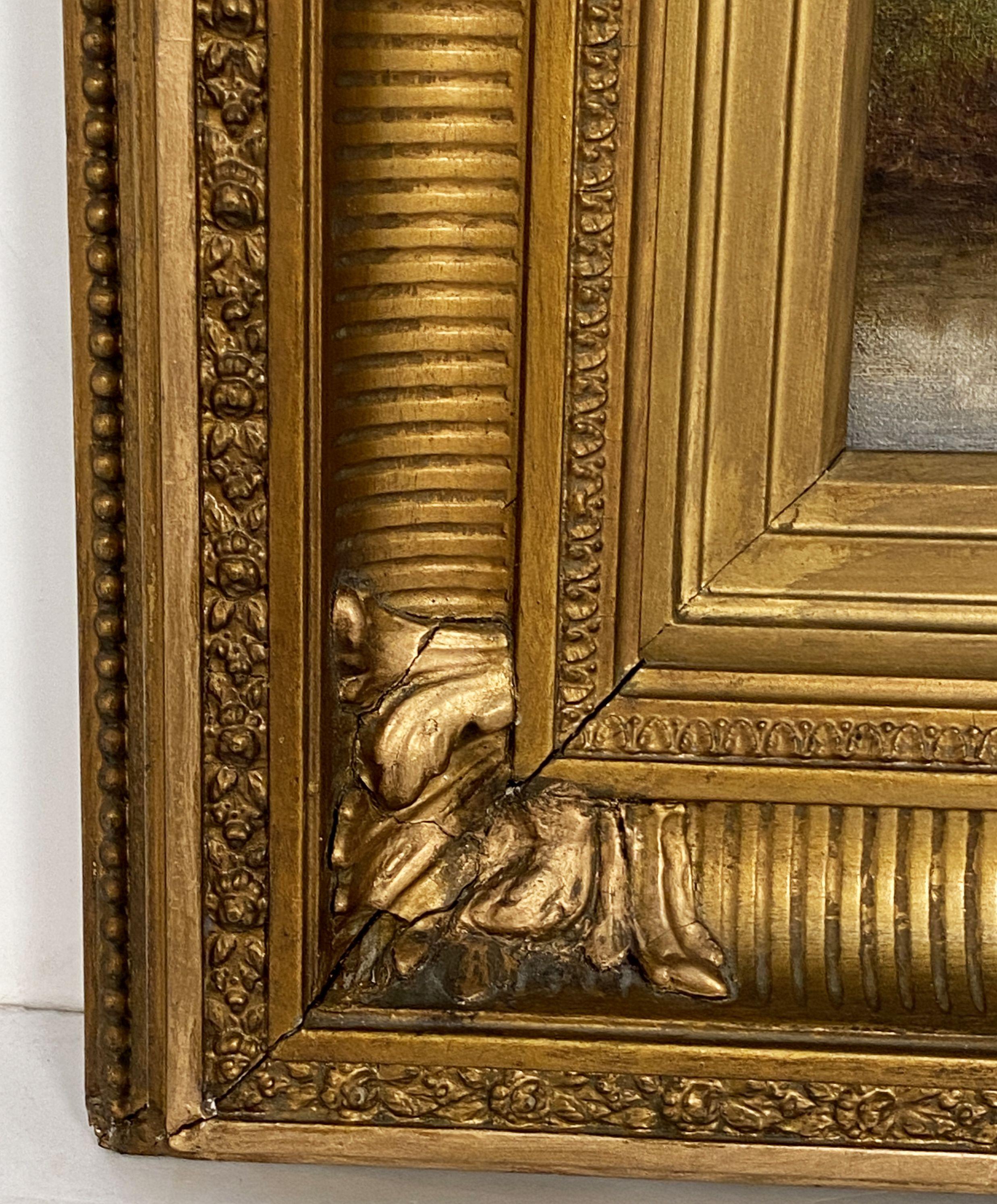 Quadro ad olio incorniciato di Joseph Dixon Clark (Paesaggio e bestiame) in vendita 10