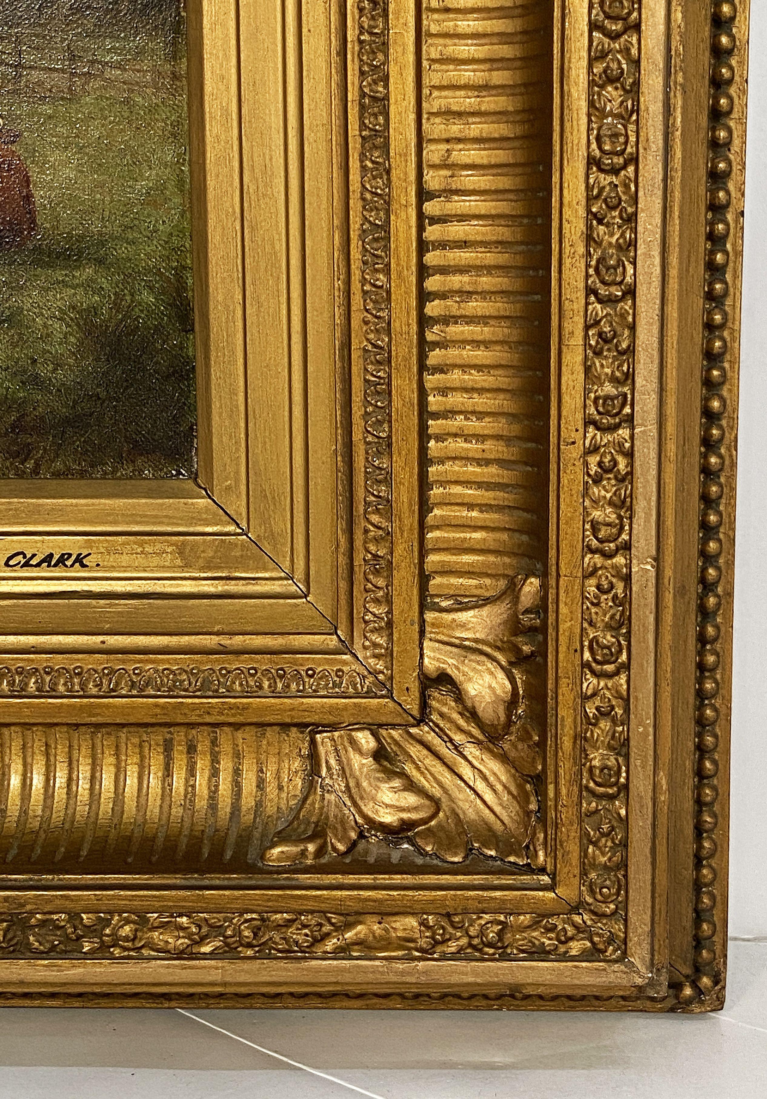 Quadro ad olio incorniciato di Joseph Dixon Clark (Paesaggio e bestiame) in vendita 11