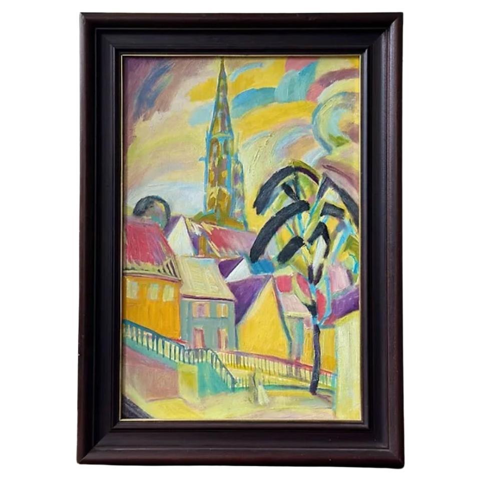 Framed Oil Painting, German Expressionism, First Half of 20c