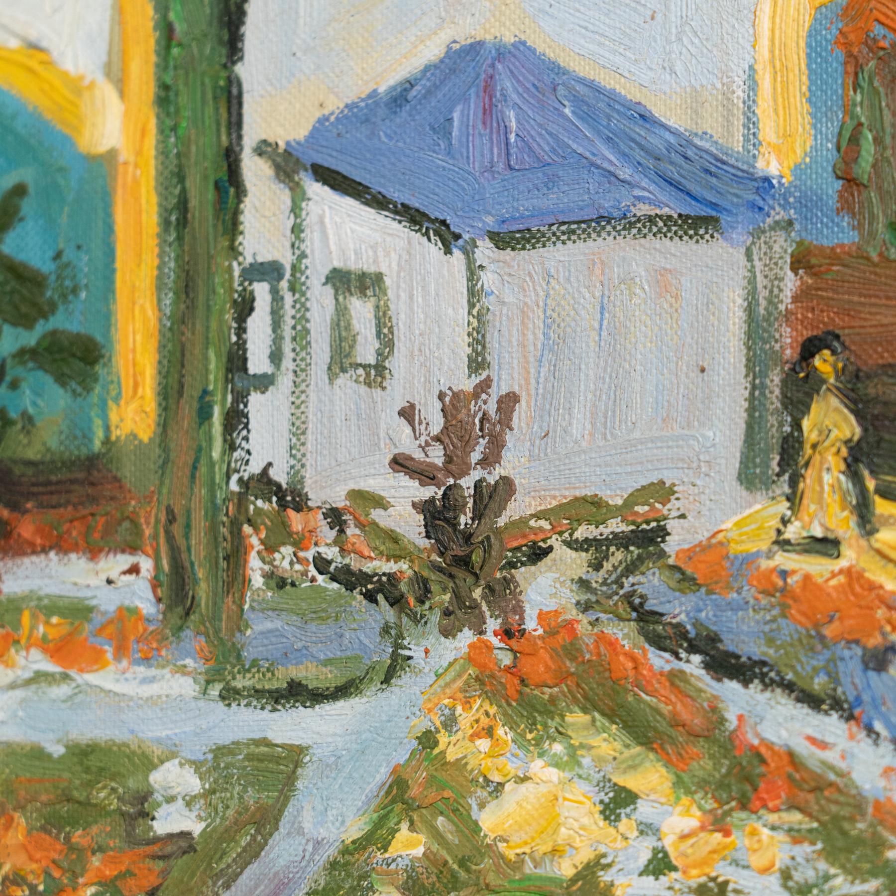 Framed Oil Painting in the Style of Vincent van Gogh, circa 1970 For Sale 3
