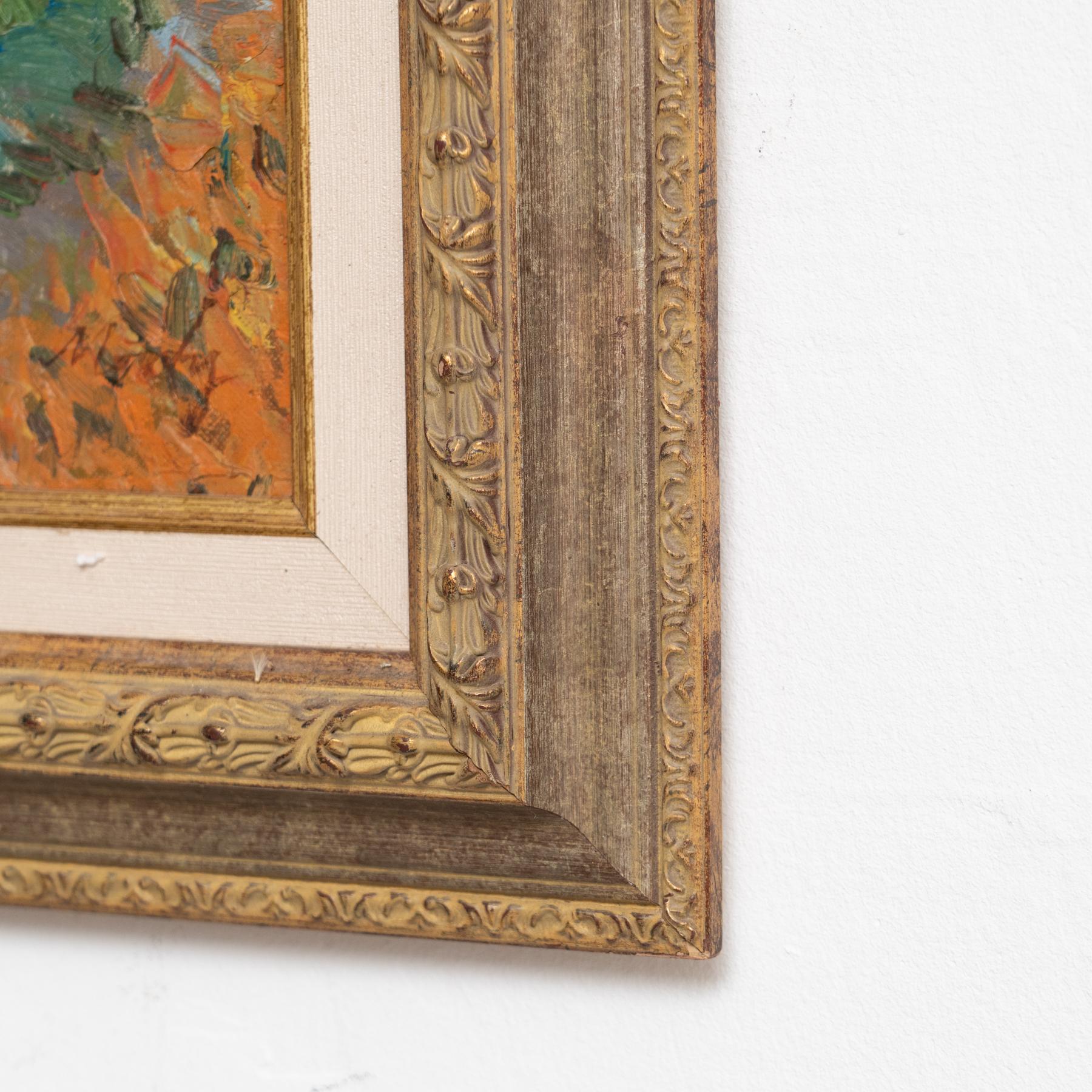 Framed Oil Painting in the Style of Vincent van Gogh, circa 1970 For Sale 4