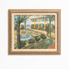 Peinture à l'huile encadrée dans le style de Vincent van Gogh, vers 1970