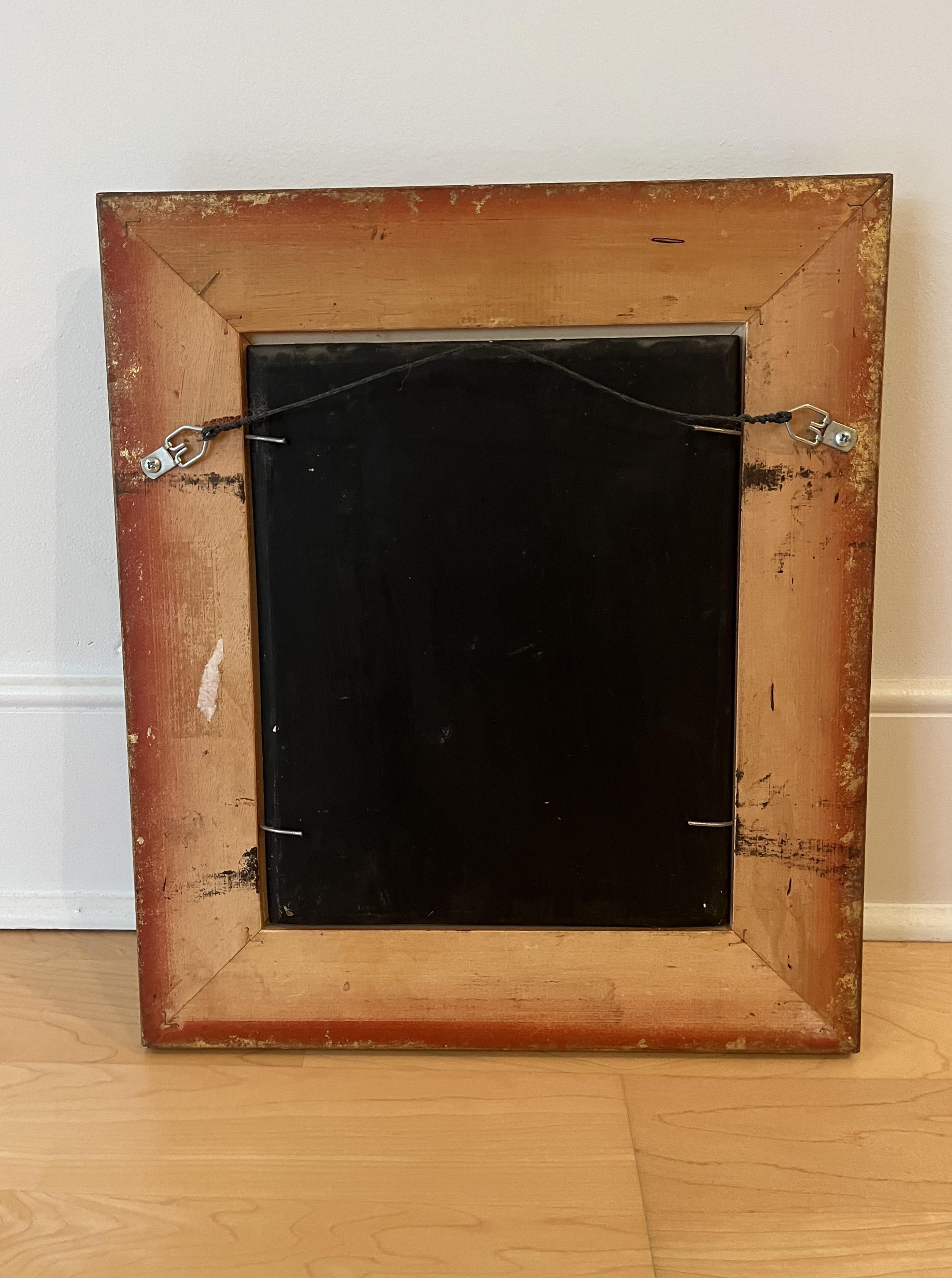 20th Century Framed Oil Painting on Board of King Charles Spaniel Dog For Sale