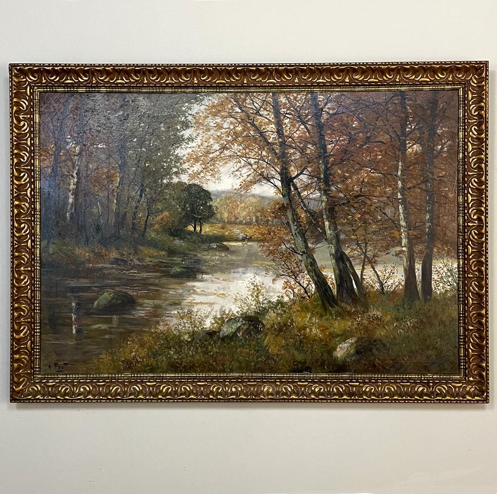 Belgian Framed Oil Painting on Canvas by Adolphe Poot '1924 - 2006' For Sale