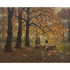 Framed Oil Painting on Canvas by Alphonse van Beurden Jr. (1878–1962)