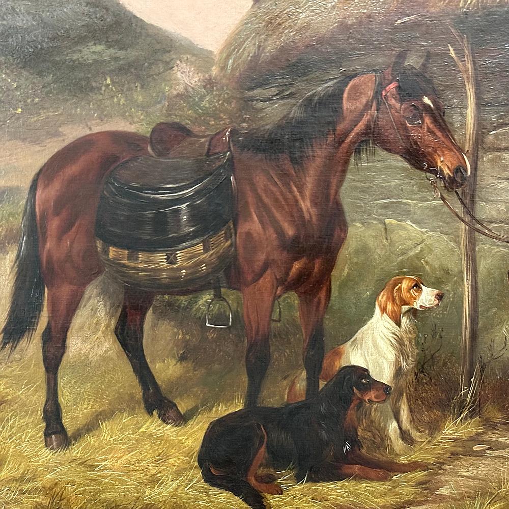 Peinture à l'huile sur toile encadrée de Colin Graeme (1858-1910) datée de 1902 Bon état - En vente à Dallas, TX