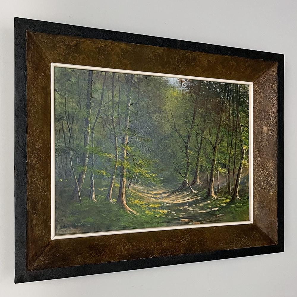 Aesthetic Movement Framed Oil Painting on Canvas by Ewald Kreusch For Sale