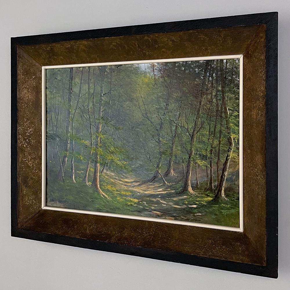 Belgian Framed Oil Painting on Canvas by Ewald Kreusch For Sale