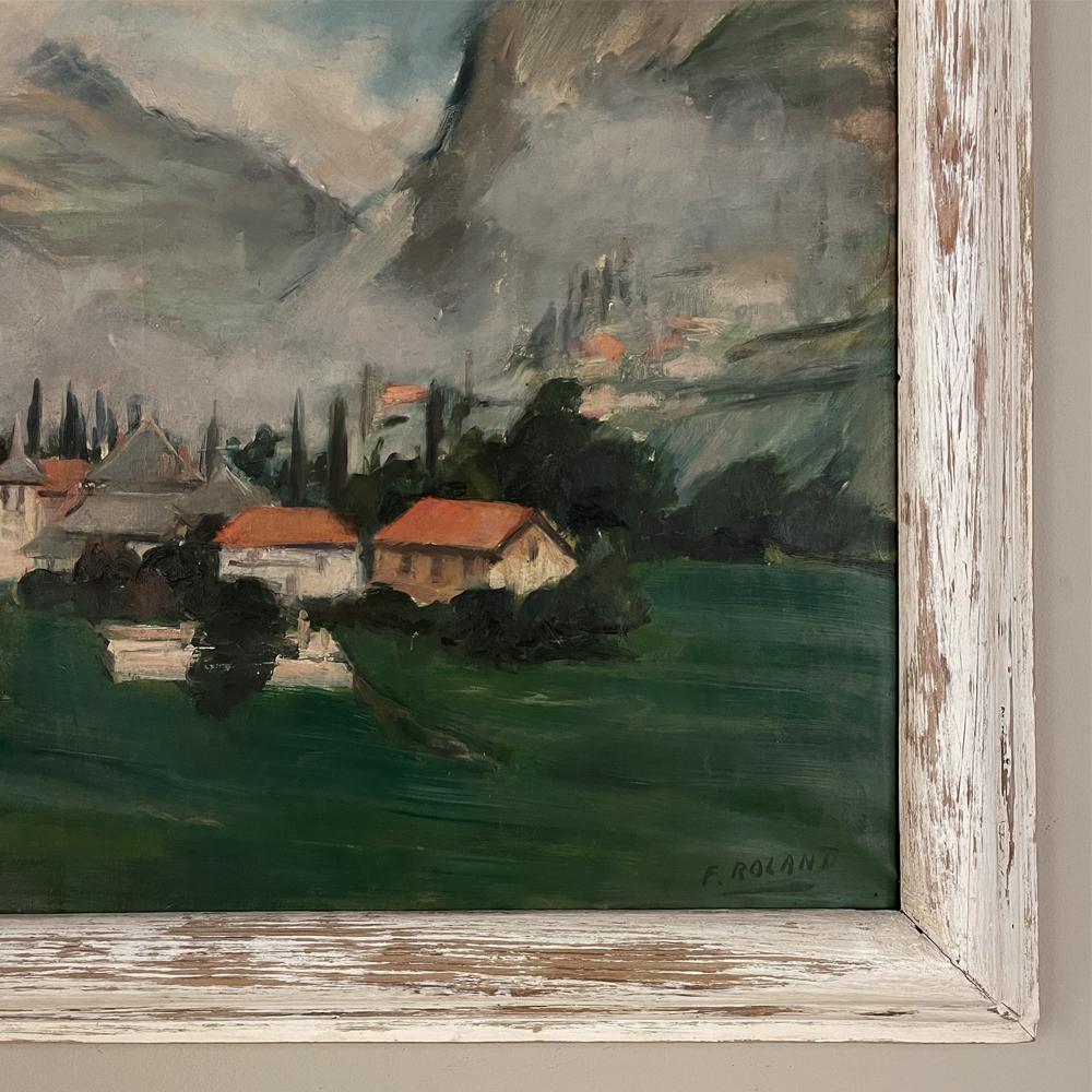 Framed Oil Painting on Canvas by Flory Roland In Good Condition For Sale In Dallas, TX