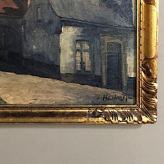 Framed Oil Painting on Canvas by J. Henrotte, circa 1926