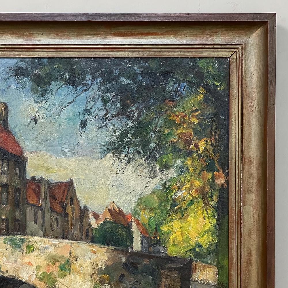 20th Century Framed Oil Painting on Canvas by Leo Mechelaere