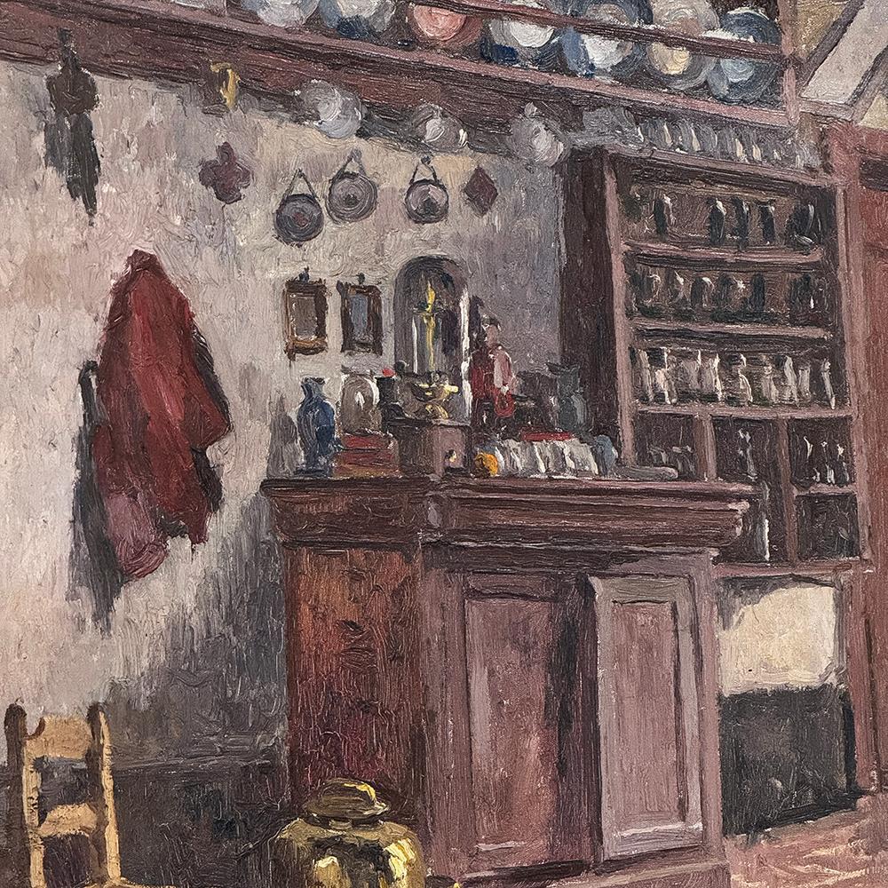 Framed Oil Painting on Canvas by Victor Waegemaeckers, ca. 1890s For Sale 3