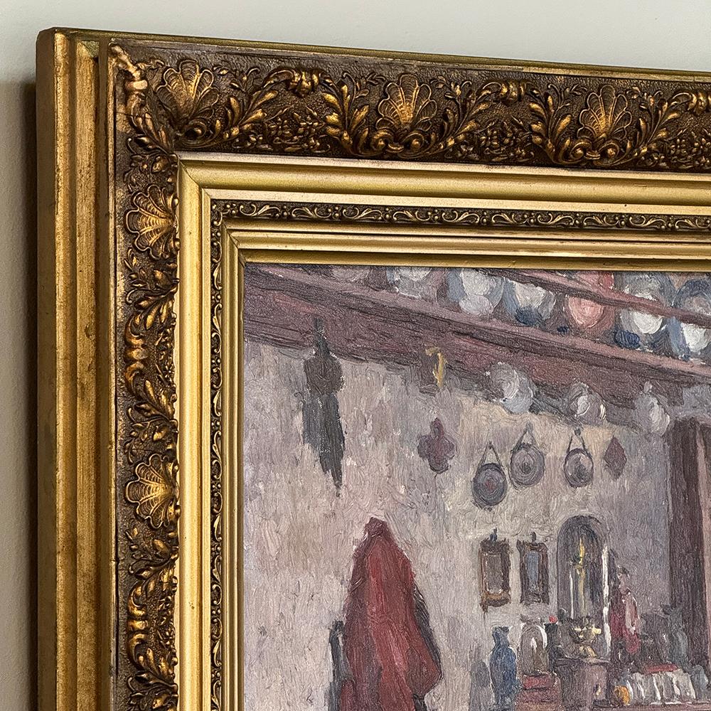 Framed Oil Painting on Canvas by Victor Waegemaeckers, ca. 1890s For Sale 6