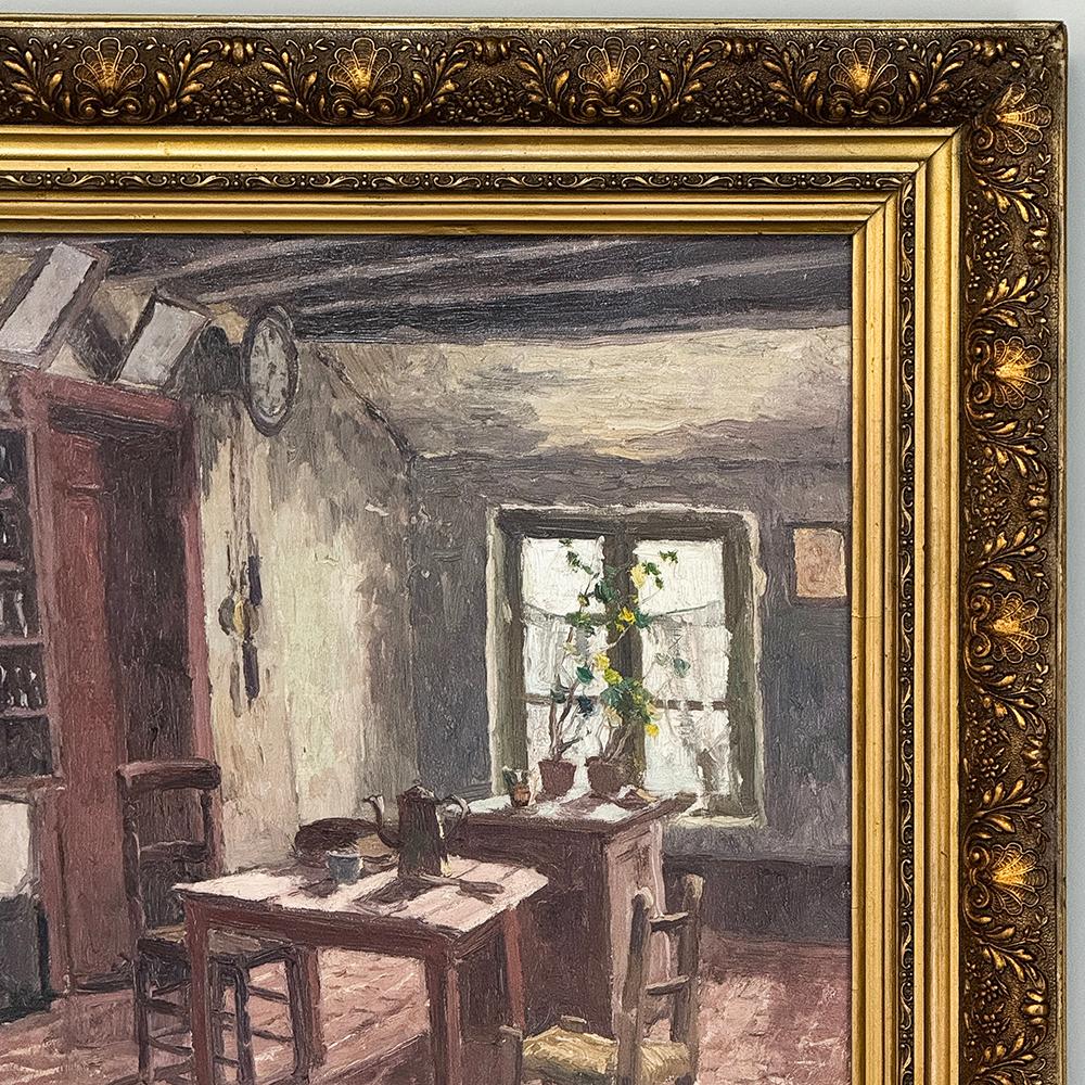 Late 19th Century Framed Oil Painting on Canvas by Victor Waegemaeckers, ca. 1890s For Sale