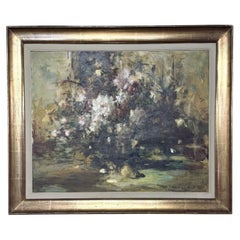 Dipinto a olio su tela con cornice ~ Martin Bollé (1912-1968) 'Natura morta' del 1961