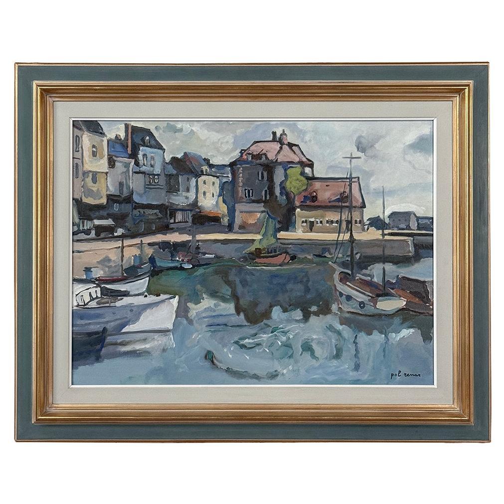 Gerahmtes Ölgemälde auf Leinwand ~ Port de Plaisance von Pol Renar