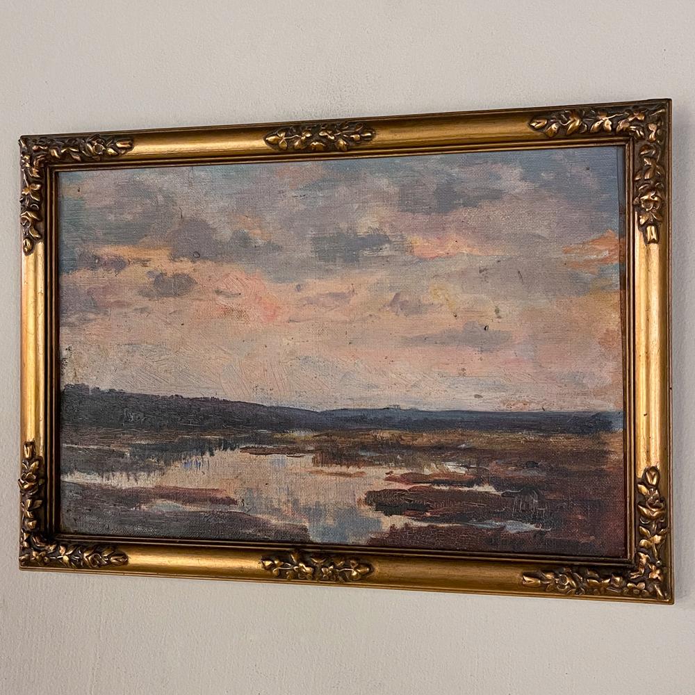 Expressionist Framed Oil Painting on Panel by Leon Jamin