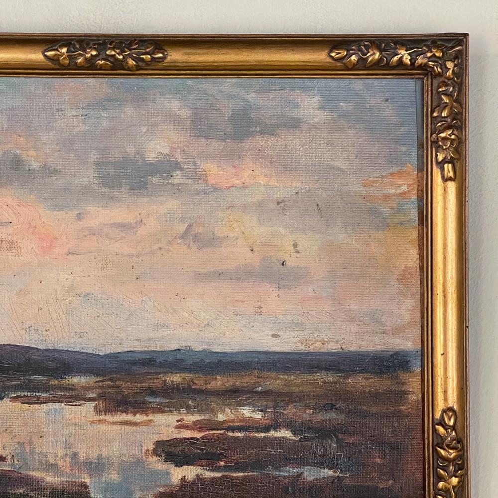 20th Century Framed Oil Painting on Panel by Leon Jamin