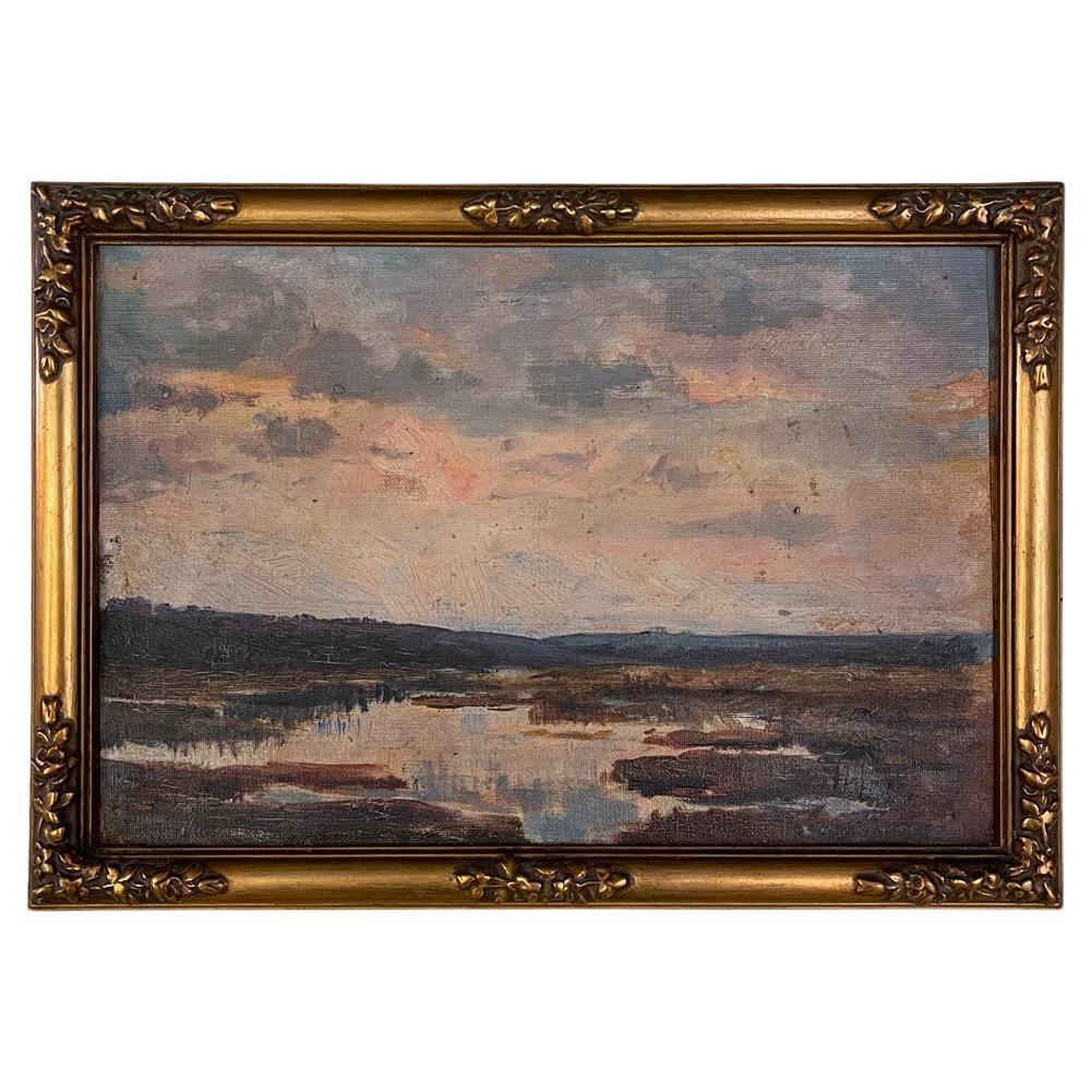 Framed Oil Painting on Panel by Leon Jamin