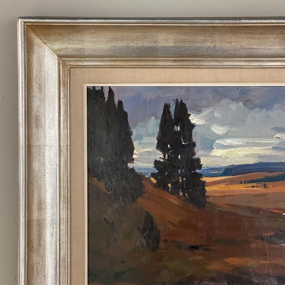 Expressionist Framed Oil Painting on Panel by Lucien Hock For Sale