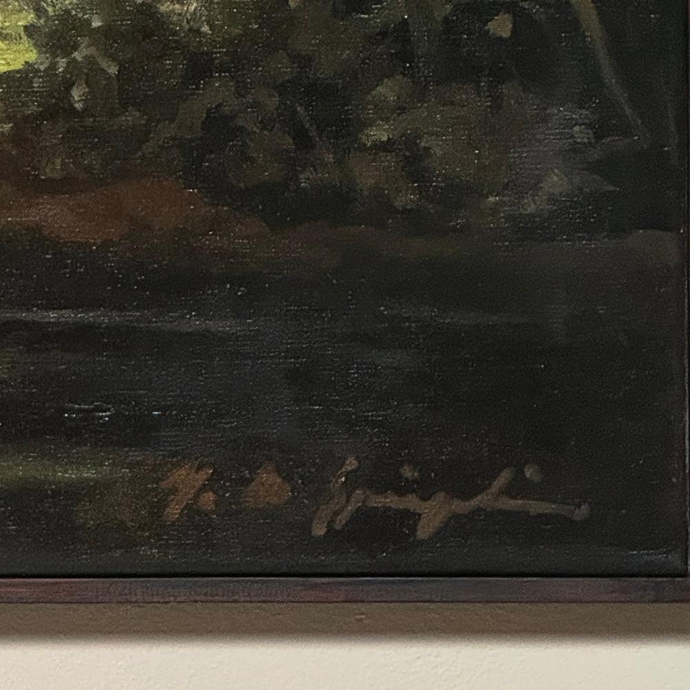 Framed Oil Painting on Panel by Marthe de Spiegeleir (1897-1991) For Sale 3