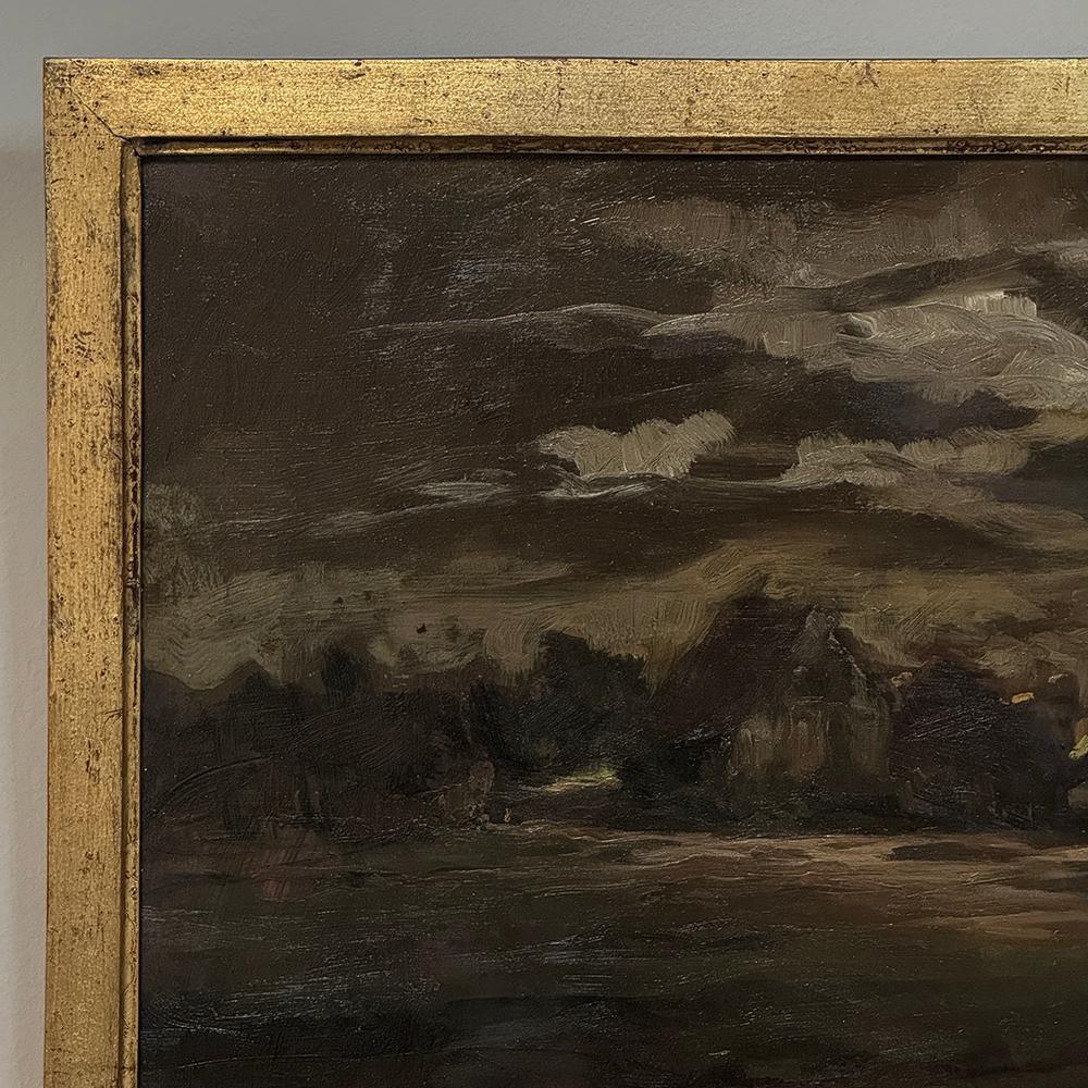 Framed Oil Painting on Panel by Marthe de Spiegeleir (1897-1991) In Good Condition For Sale In Dallas, TX