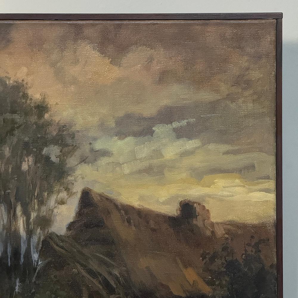 Framed Oil Painting on Panel by Marthe de Spiegeleir (1897-1991) In Good Condition For Sale In Dallas, TX