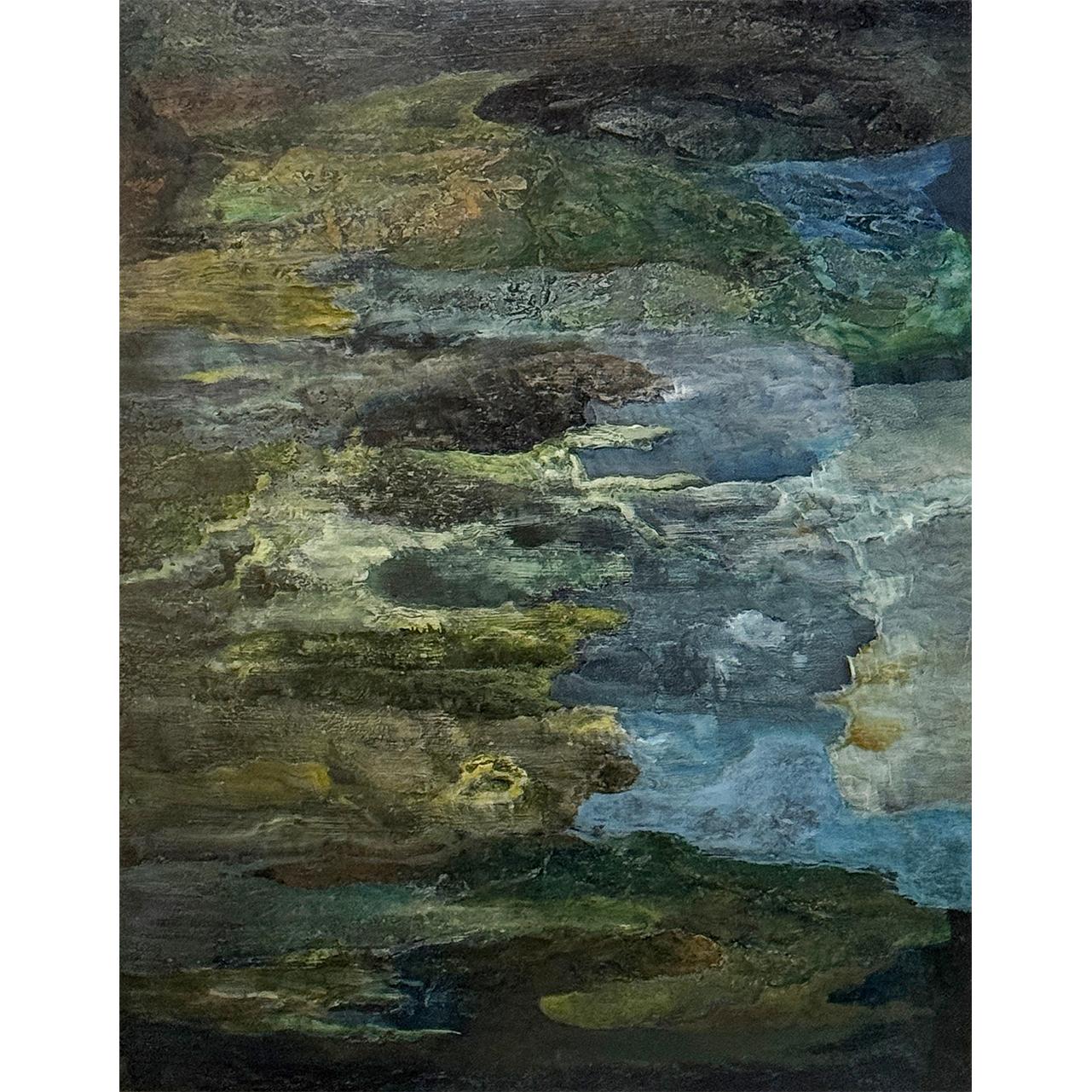 Mouvement esthétique Peinture à l'huile sur panneau encadrée de Van Herberigs avec BOOK en vente