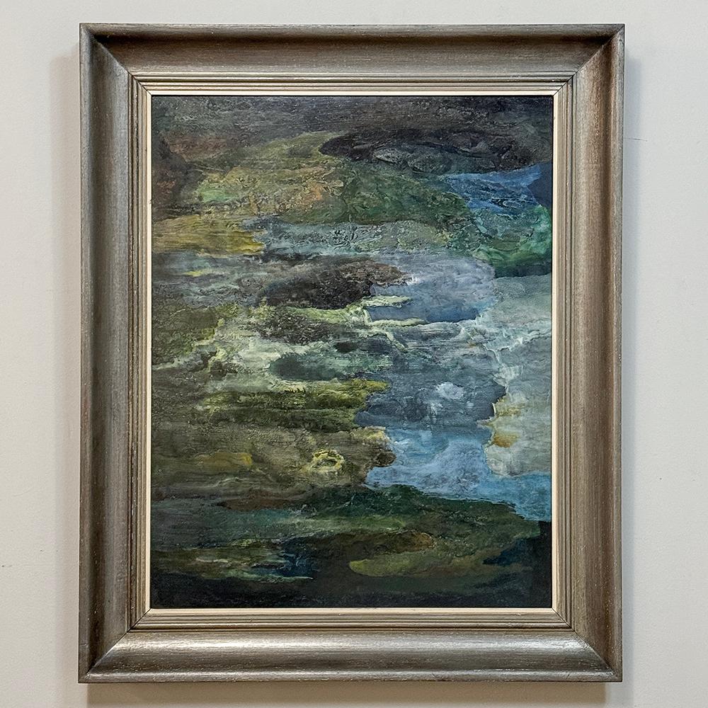 Peinture à l'huile sur panneau encadrée de Van Herberigs avec BOOK Bon état - En vente à Dallas, TX