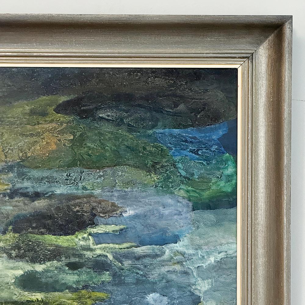 Bois Peinture à l'huile sur panneau encadrée de Van Herberigs avec BOOK en vente
