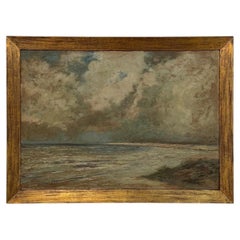 Framed Oil Painting on Panel by Vital Keuller (1866-1945) 'Seascape'