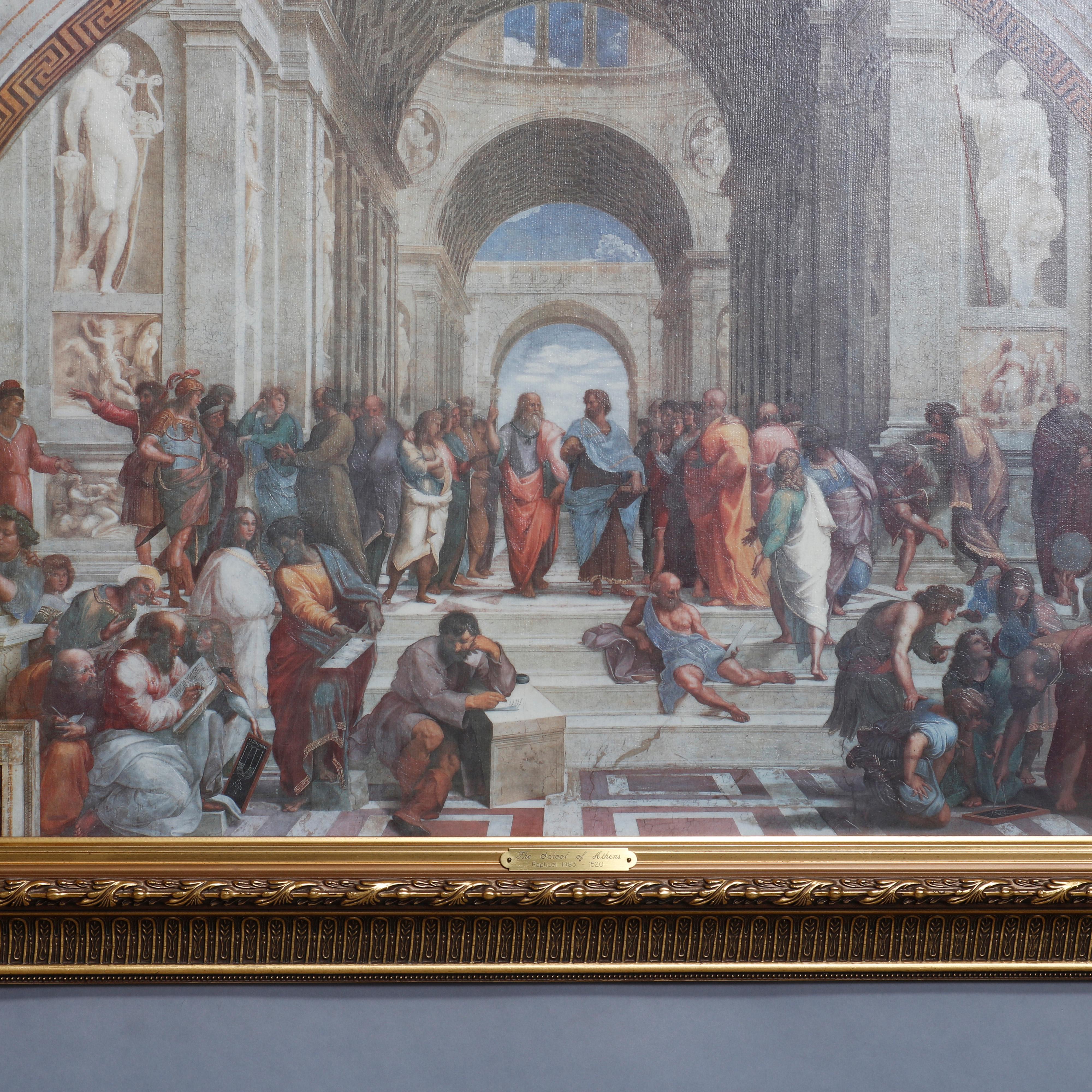Framed Old Master Gilclee Copy of Raphael's 'The School of Athens', 20th C

Measures - 29